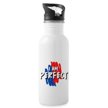 I AM PERFECT! - Water bottle with straw - white - Right