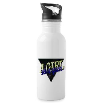 abortion is healthcare abortion low feminine - Water bottle with straw - white - Right