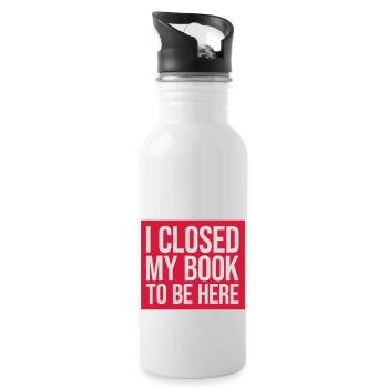 I closed my book - Water bottle with straw - white - Right