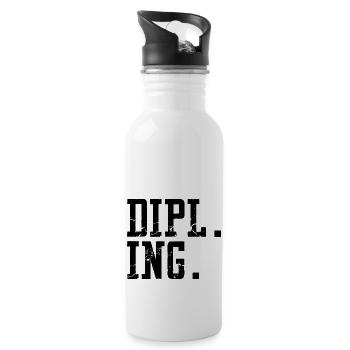 Engineer Saying Humor - Water bottle with straw - white - Right