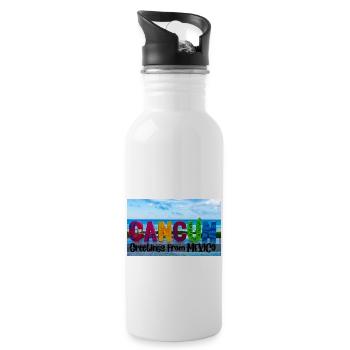 Greetings from Mexico . Cancun - Water bottle with straw - white - Right