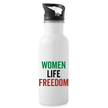 femmes vie liberté - Gourde avec paille intégrée - blanc - Droite