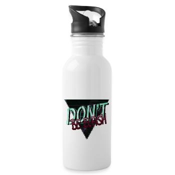 funny quote dinosaur tshirt dinosaur beard gang - Trinkflasche mit integriertem Trinkhalm - Weiß - Rechts