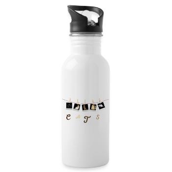 Cats - Trinkflasche mit integriertem Trinkhalm - Weiß - Rechts