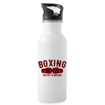 Boxsport Boxing - Trinkflasche mit integriertem Trinkhalm - Weiß - Rechts