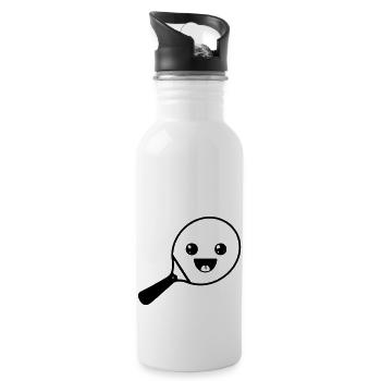 Table tennis racket Tennis racket with face - Water bottle with straw - white - Right