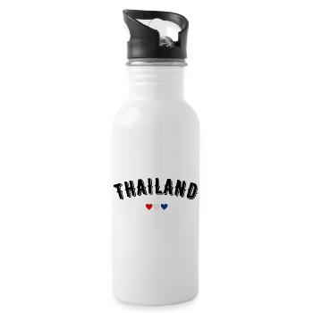 Thaïlande - Gourde avec paille intégrée - blanc - Droite