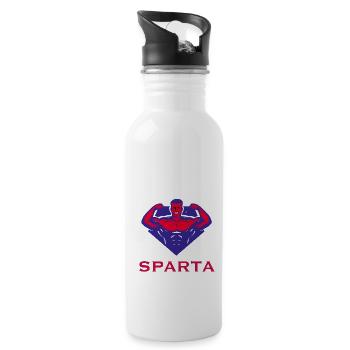 Sparta Casque de gymnastique Cadeau Sport Spartan Motivation - Gourde avec paille intégrée - blanc - Droite