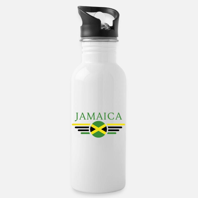 Jamaïque - Gourde avec paille intégrée - blanc