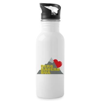 Lustiger Spruch Witzig Humor Geschenkidee - Trinkflasche mit integriertem Trinkhalm - Weiß - Rechts