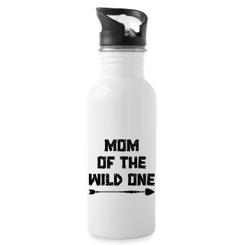 Lustiges Mutter Geschenk Mom Muttertag - Trinkflasche mit integriertem Trinkhalm - Weiß - Rechts