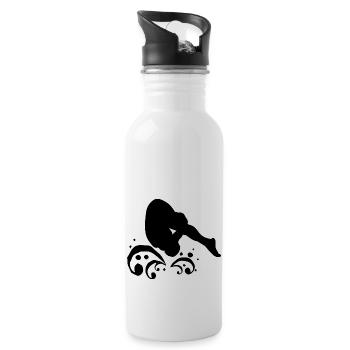 Triathlon Natation Bike Run Marathon - Gourde avec paille intégrée - blanc - Droite