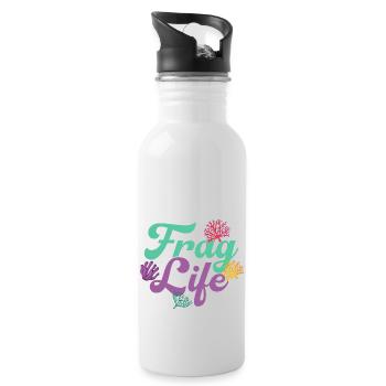 Demandez au propriétaire de l’aquarium Life Fish Keeping - Gourde avec paille intégrée - blanc - Droite