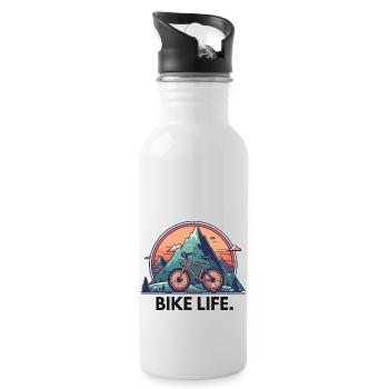 Bike Life - Gourde avec paille intégrée - blanc - Droite