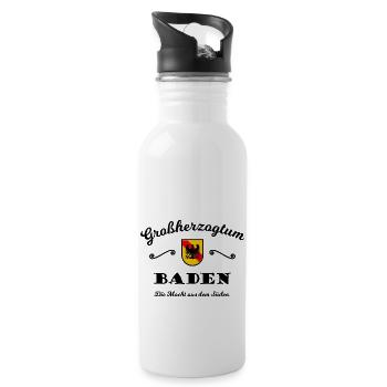 Die Badner Macht aus dem Süden - Trinkflasche mit integriertem Trinkhalm - Weiß - Rechts