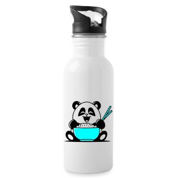 Panda - Water bottle with straw - white - Right