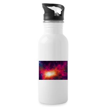 Cosmic Nebula in Space 1 - Water bottle with straw - white - Right