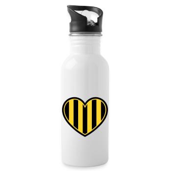 Rodent heart - Water bottle with straw - white - Right