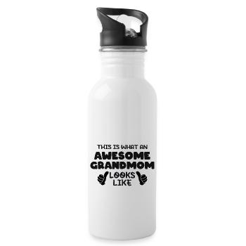 This is what an Awesome Grandmom Looks Like - Trinkflasche mit integriertem Trinkhalm - Weiß - Rechts
