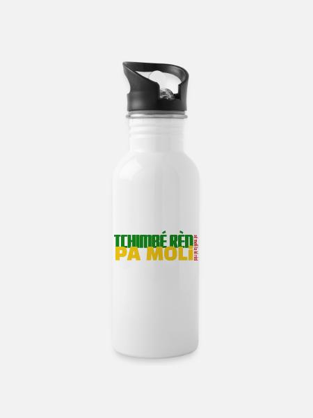 Tchimbé rèd pa moli - Gourde avec paille intégrée - blanc