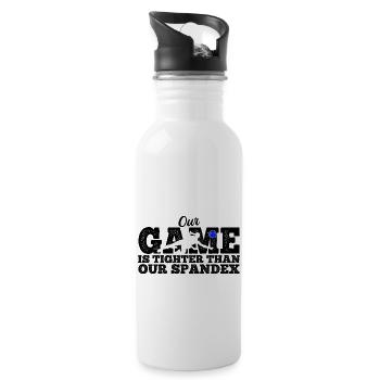 Volleyballer Spruch Für Volleyballspiel Volleyball - Trinkflasche mit integriertem Trinkhalm - Weiß - Rechts