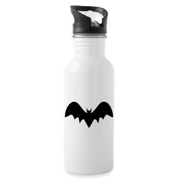 Fledermaus - Trinkflasche mit integriertem Trinkhalm - Weiß - Rechts