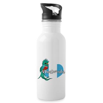 Guatemala Guatemalan Flag DNA I Gift - Water bottle with straw - white - Right