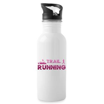 Trail Running Eagle Mountains Forest Shoes Profile pink - Water bottle with straw - white - Right