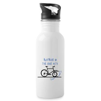 Cargo bike nightmare, cargo bike, e-bike - Water bottle with straw - white - Right