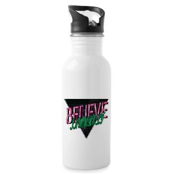 awesome funny quote animal bday dino dinosaur moon - Trinkflasche mit integriertem Trinkhalm - Weiß - Rechts