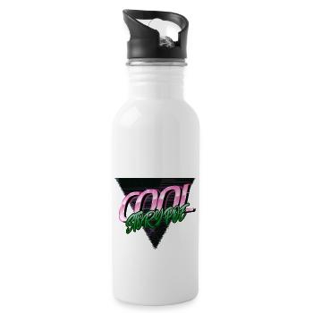 birthday present idea animal book fan book reader - Water bottle with straw - white - Right