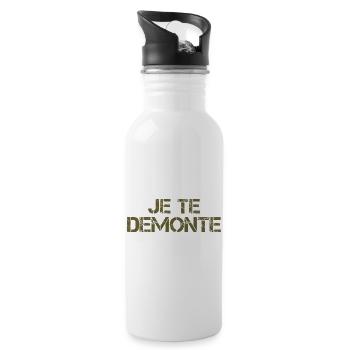Je te Démonte - Gourde avec paille intégrée - blanc - Droite