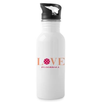Floorballer Floorball-Love - Water bottle with straw - white - Right