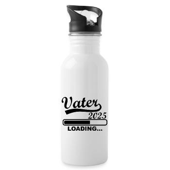 Father 2025 loading, I'm going to be dad in 2025 - Water bottle with straw - white - Right