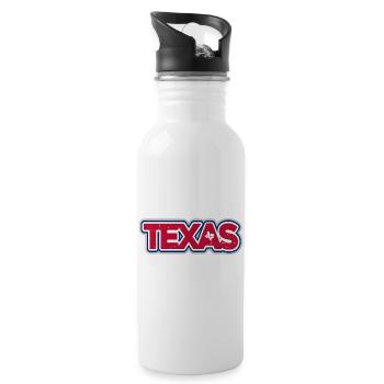 Texas Pride Logo de typographie en détresse - Gourde avec paille intégrée - blanc - Droite