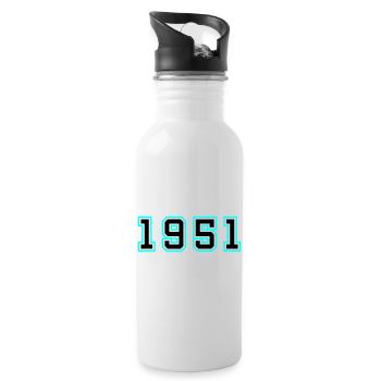1951 Year Birthday - Water bottle with straw - white - Right