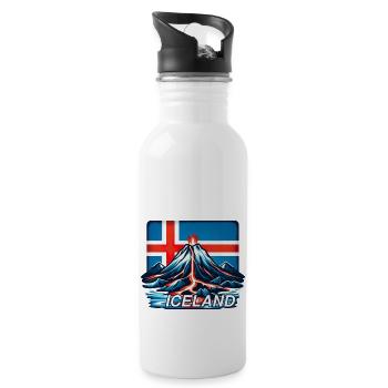 Islande Islande 3 - Gourde avec paille intégrée - blanc - Droite