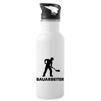 Construction worker construction site 1 - Water bottle with straw - white - Right