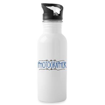 Photographer Proud Mom Cute Gift - Water bottle with straw - white - Right