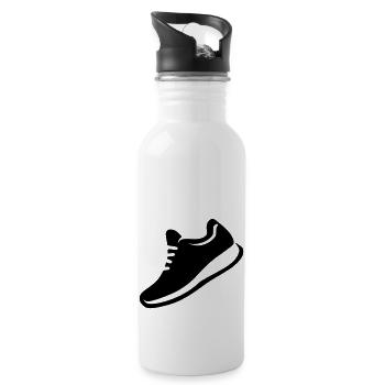 Running Sport Shoe Dynamic Symbol Icon Vector - Water bottle with straw - white - Right