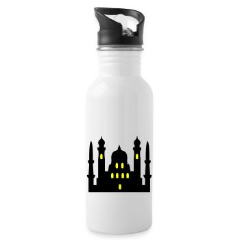 moschee 02 - Trinkflasche mit integriertem Trinkhalm - Weiß - Rechts