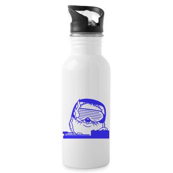 Süßer DJ Igel Mischpult Deejay Mixer Party Musik - Trinkflasche mit integriertem Trinkhalm - Weiß - Rechts