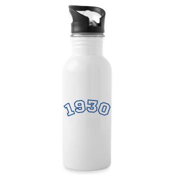 1930 Sport Blue - Water bottle with straw - white - Right