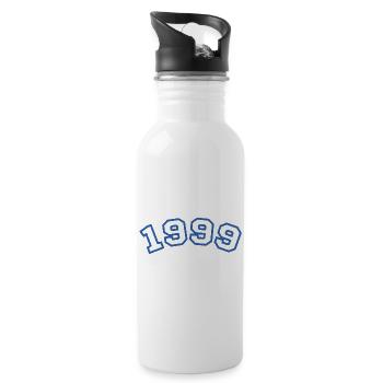 1999 Sport Blau - Trinkflasche mit integriertem Trinkhalm - Weiß - Rechts
