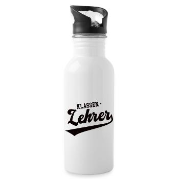 Klassenlehrer Lehrer der Schulklasse Schule Klasse - Trinkflasche mit integriertem Trinkhalm - Weiß - Rechts
