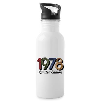 Vintage 1978 limited edition - Water bottle with straw - white - Right