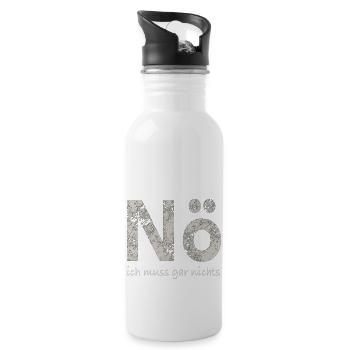 Nope, I don't have to do anything - Water bottle with straw - white - Right