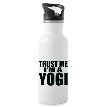 Yoga Meditation Spa Namaste - Water bottle with straw - white - Right