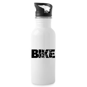 Bike racing bike - Water bottle with straw - white - Right