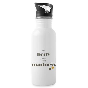 The naked madness - Water bottle with straw - white - Right